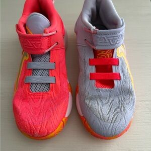 Kids Athletic Shoes - Red and Gray